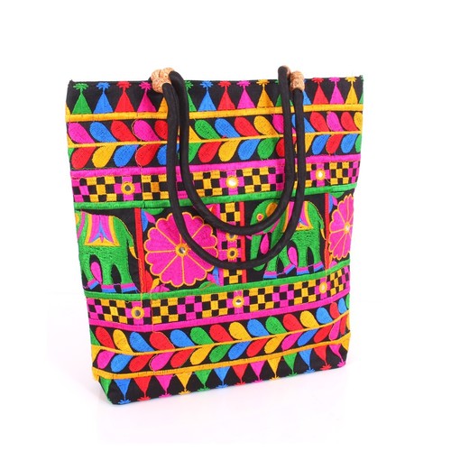Shoulder Bag - Elephant & Flower Embriodary