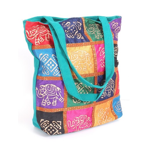 Shoulder Bag - Multi Color Block Print