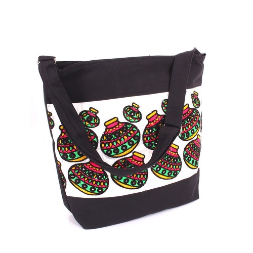 Shoulder Bag - Pot & Flower Embriodary