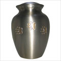 Silver Urn With Gold Paw Prints