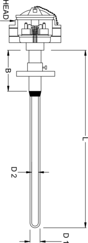 High Temperature Thermocouple Assembly With Weathe