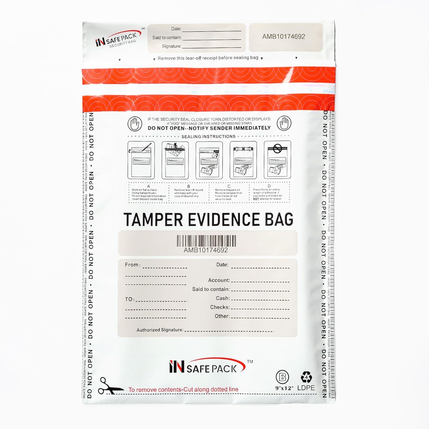 Temper evident security bags