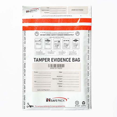 Temper Evident Security Bags - Size: 10 X 12 Inch