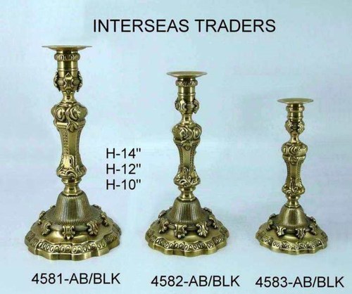 Embossed Brass Artwork Candle Stand