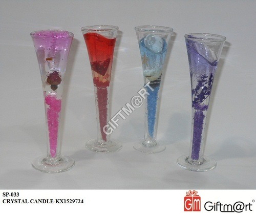 Pink Designer Crystal Candle