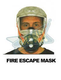 Fire Escape Mask - Pvc Screen, Flame Resistant Hood, Ce 1437 Certified | 40 Minutes Smoke Protection, Adjustable Belt, Ss Air Purifying Filter, Rubber Nose And Mouth Cover, Airflow Vent