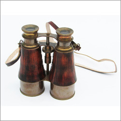 Binoculars Leather Sheathed Antique Brown Finish