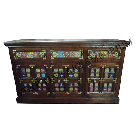 Tile Fitted Wooden Drawer Chest