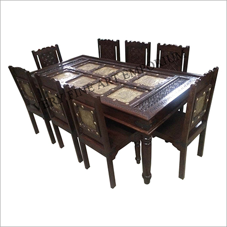 Tile Fitted Wooden Dining Table