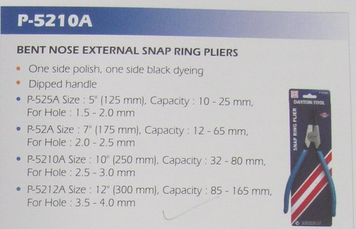 Bent Nose External Snap Ring Pliers