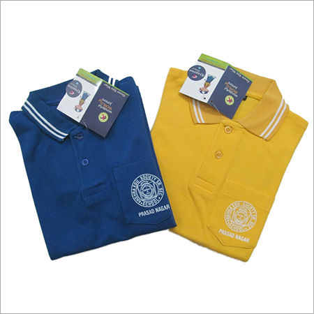 School Collar Neck T Shirt Age Group: 4 To 13 Years