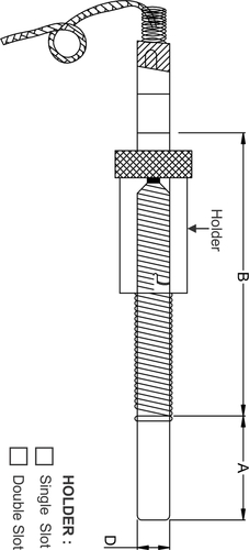 BAYONET THERMOCOUPLE STRIGHT TYPE