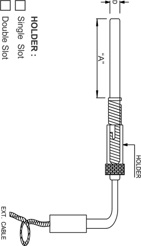 BAYONET THERMOCOUPLE RIGHT ANGLE THERMOCOUPLE