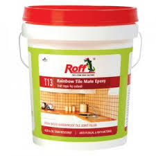 Three-component epoxy resin based ceramic tile joint filler.
