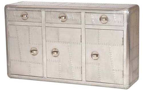 AVIATOR SIDE BOARD WITH 3 DRAWER AND 3 DOORS.
