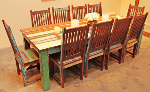 Reclaimed Wood Dining Set