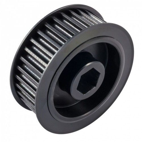 Flat Timing Belt Pulley - Color: Black