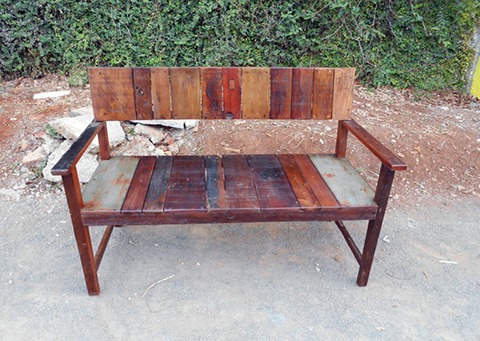 Reclaimed Wood Garden Bench