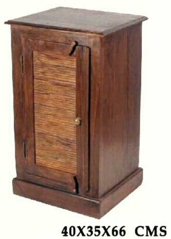 Royal Sheesham Sidecorner - Sheesham Wood, 40x35x66 cms, Dark Brown | Pre-Assembled, Solid Wood, Side Storage, Polished Finish