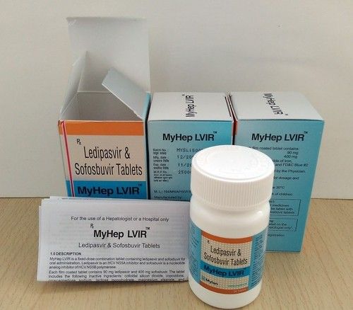 Ledivaspvir 90 mg and Sofosbuvir 400 mg Tablets