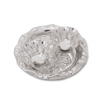 German Silver Plate With 2 Cups