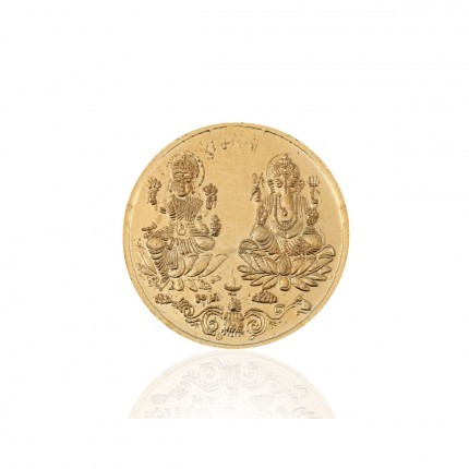 Lakshmi Ganesha Gold Plated Coin