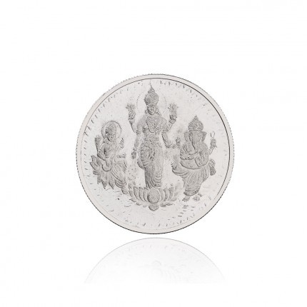 Lakshmi Ganesha Silver Plated Coin