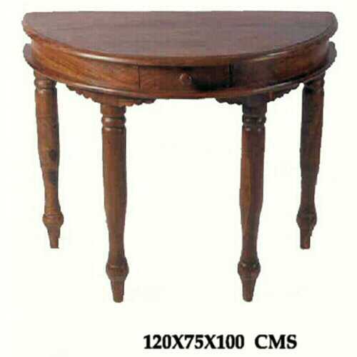  Sheesham Corner Table with Drawer