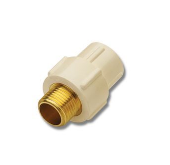 CPVC Pipe Fitting Brass MTA - 1/2" to 2" Sizes, Cream Color | High Durability, Male Threaded Adapter, ASTM Standards