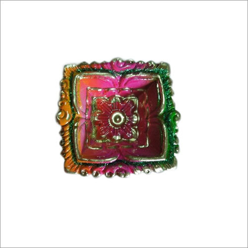 10 No. Medium Colour - Hand Painted Clay, 10x10x5 cm, Multicolor | Floral Design, Durable, Eco-Friendly, Elegant Finish