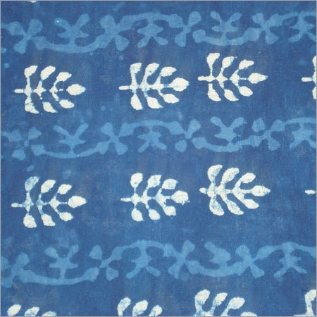 Hand Block Print - Cotton, Floral Pattern, Variable Dimensions, Blue | Durable, Eco-Friendly, Handcrafted, Unique Design, Versatile