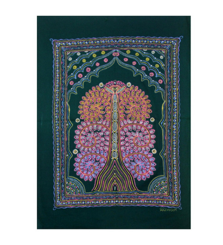 Tree of Life - Incredibly Unique Rogan Art Green painting