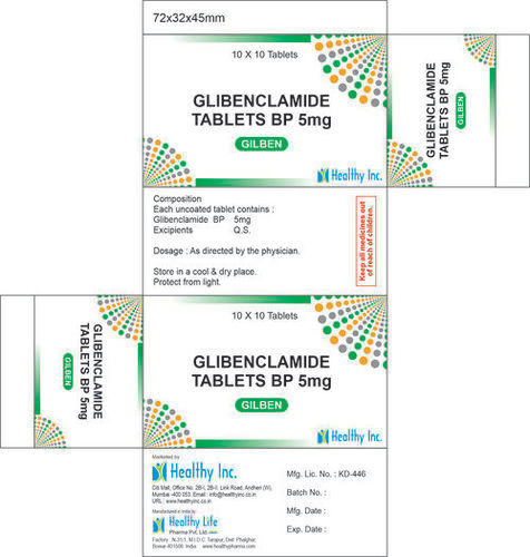 5Mg Glibenclamide Tablets Cool & Dry Place