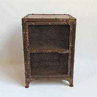 Industrial Iron Mesh Bed Side Cabinet