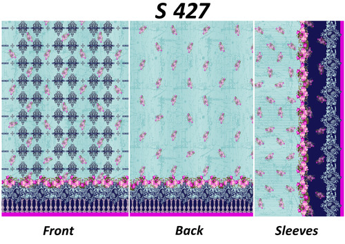 Ladies Printed Fabrics - Cotton Blend, 44 Inches, Light Blue | Stylish Prints, Soft Texture, Durable Fabric, Versatile Use