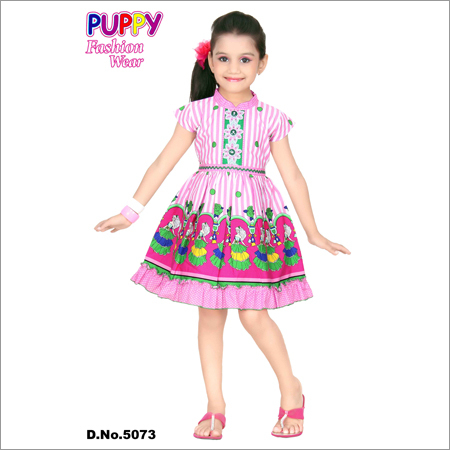 Girls Trendy Cotton Frock