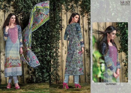 Printed Designer Straight Suits - Lawn Cotton, 54 Inches, Multiple Sizes | Floral Print, Soft Fabric, Comfortable Fit