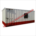 Portable Office Cabin - Mild Steel Build , Wind Resistant with Steel Doors and Windows in White Red Color