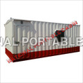 Portable Office Cabin - Mild Steel Build , Wind Resistant with Steel Doors and Windows in White Red Color