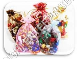 Small Chocolate Bag - Plastic Drawstring Bag, Semi-Transparent, Variable Size, Elegant Packaging, Corporate Gifting, Flavor and Nut Chocolates