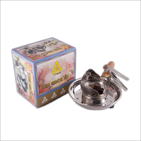 Charcoal Burner - Stainless Steel, 5x5x3 Inches , Compact Design, Polished Finish, Durable Material, Wooden Handle, Optimum Strength