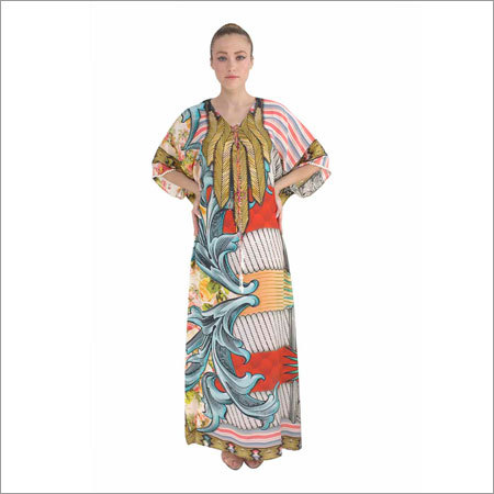 Printed Georgette Kaftan Dress