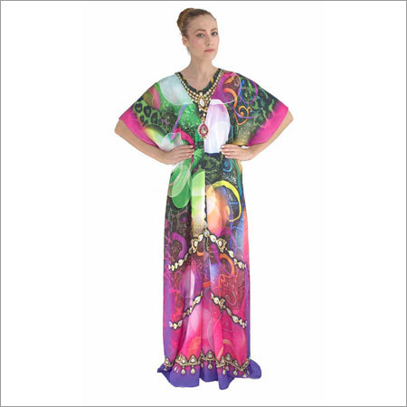 Silk Kaftan Dress