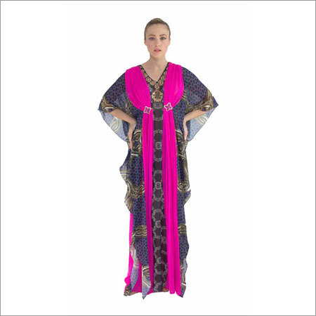 Digital Print Embellished Kaftan