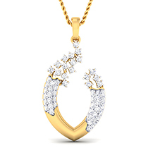 18K Yellow Gold Pendant with Diamonds