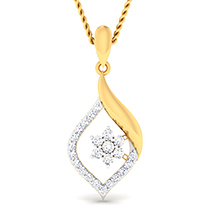18K Yellow Gold Pendant with Diamonds