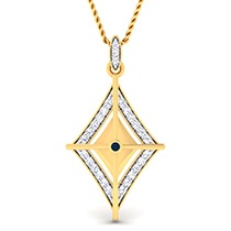 18K Yellow Gold Pendant with Diamonds