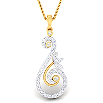 18K Yellow Gold Pendant with Diamonds