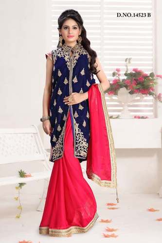 Heavy Stitch Blouse Saree