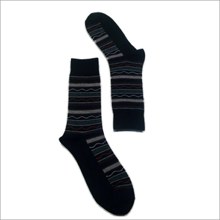 Black Printed Socks